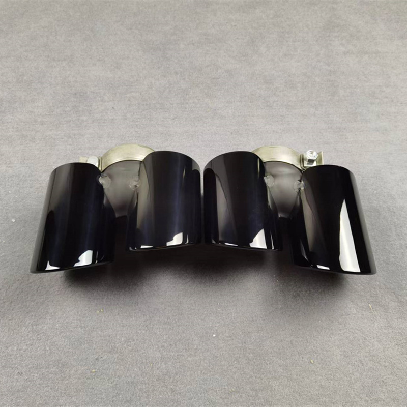 For Porsche Carrera 911 Stainless Steel Black Muffler Tip Exhaust Pipe 2