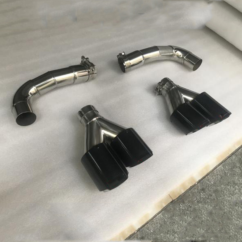 Glossy Black Exhaust Pipe Muffler Tip For Audi Q8 Tuning 2020 Up 2