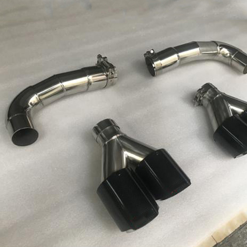 Glossy Black Exhaust Pipe Muffler Tip For Audi Q8 Tuning 2020 Up 3