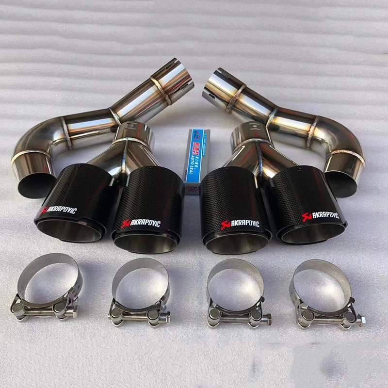 Embout de silencieux de tuyau d'échappement noir brillant pour Audi Q8 Tuning 2020 Up 1