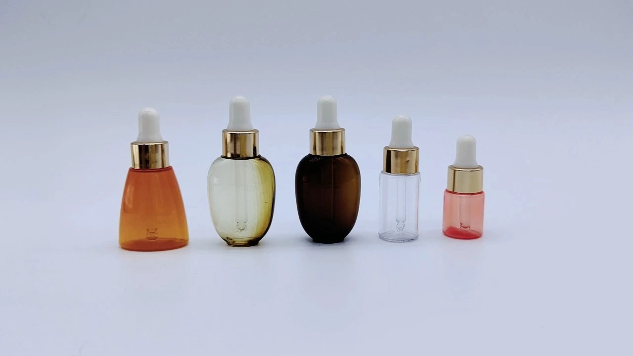 Glamorous multicolour transparent PET mini essential oil bottle 1