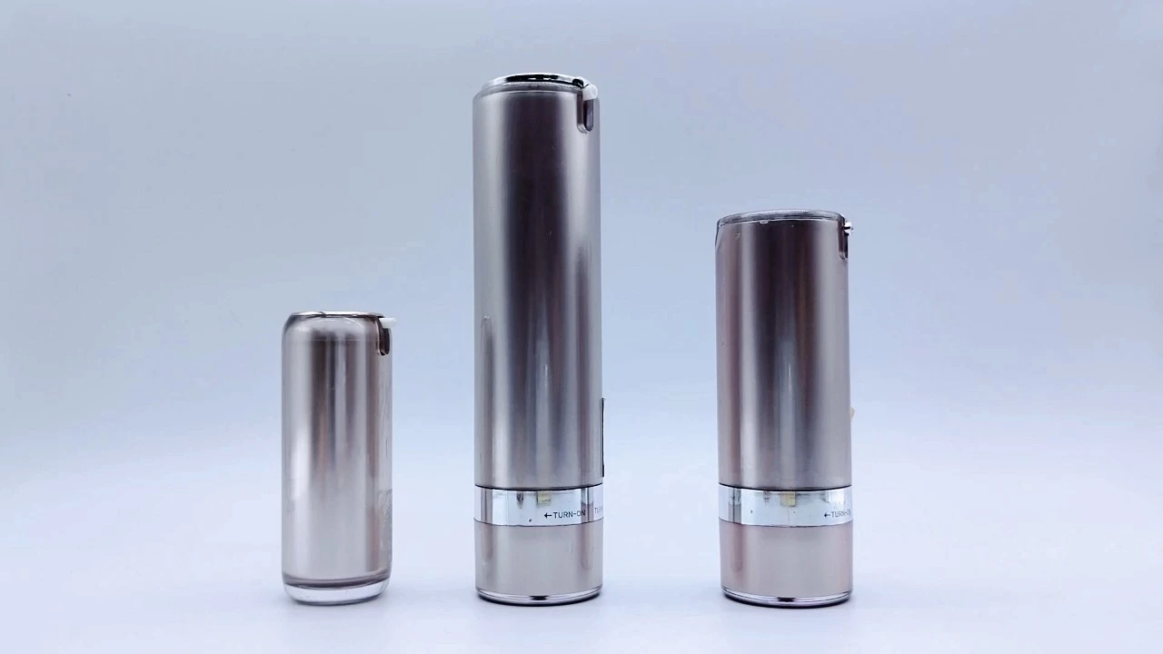 Glamorous 20ml/50ml/100ml Silver plated decorative Champagne Pearlescent  acrylic airless bottles for lotion 1
