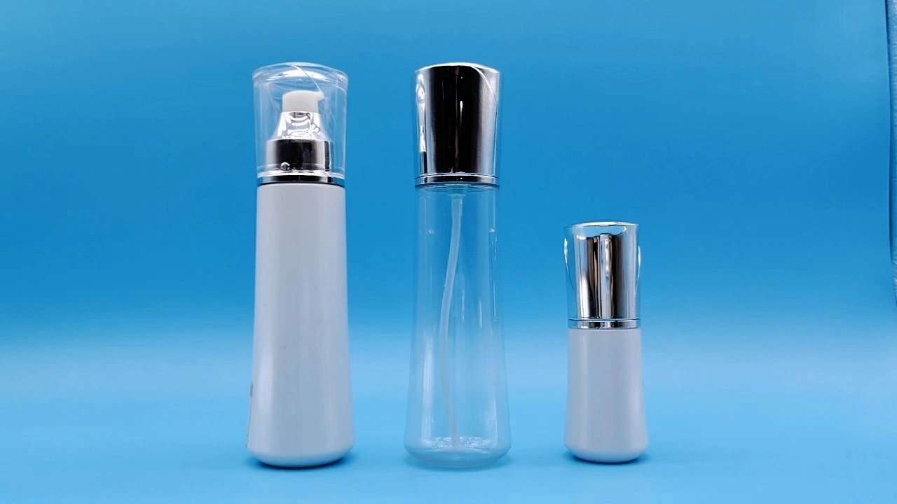 Glamouröse Lotionflaschen aus transparentem/weißem/goldenem Perlglanzacryl/PET 1