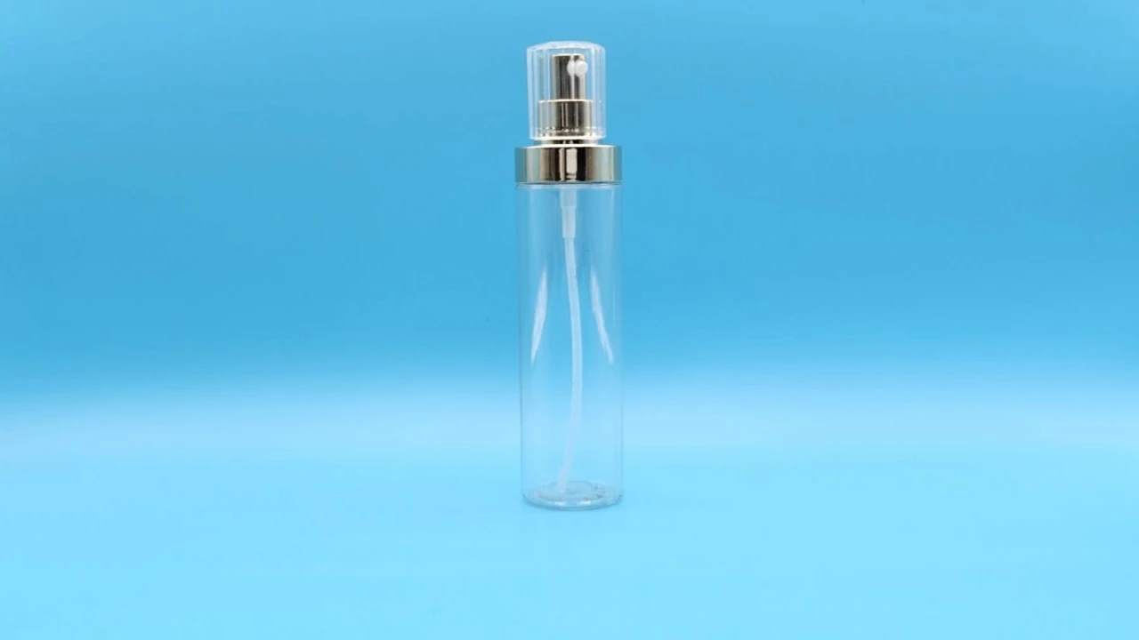 Glamorous 160ml colorless transparent PET lotion bottles 1