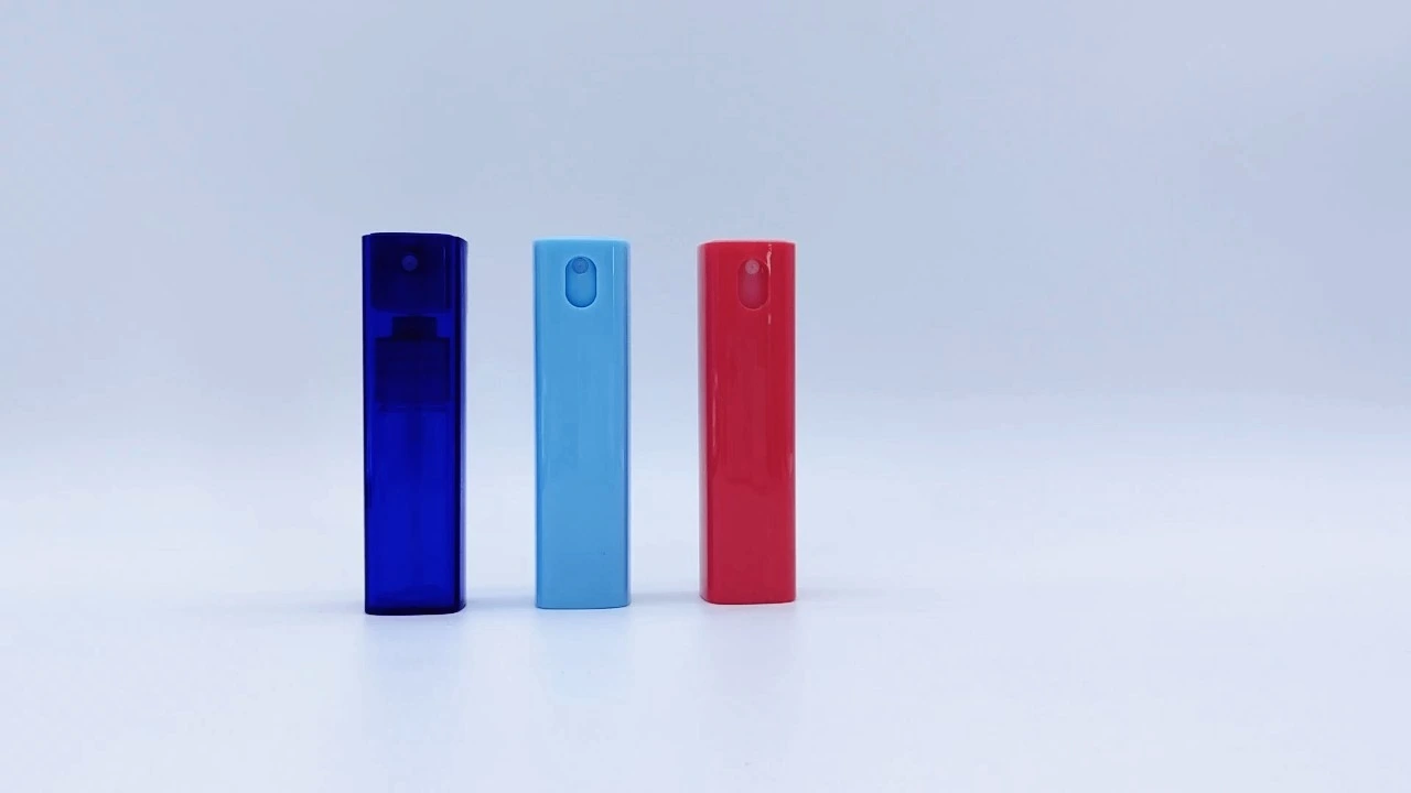 Glamorous 10ml Transparent PE/PET liquid bottles with Fine Mist Sprayer 1