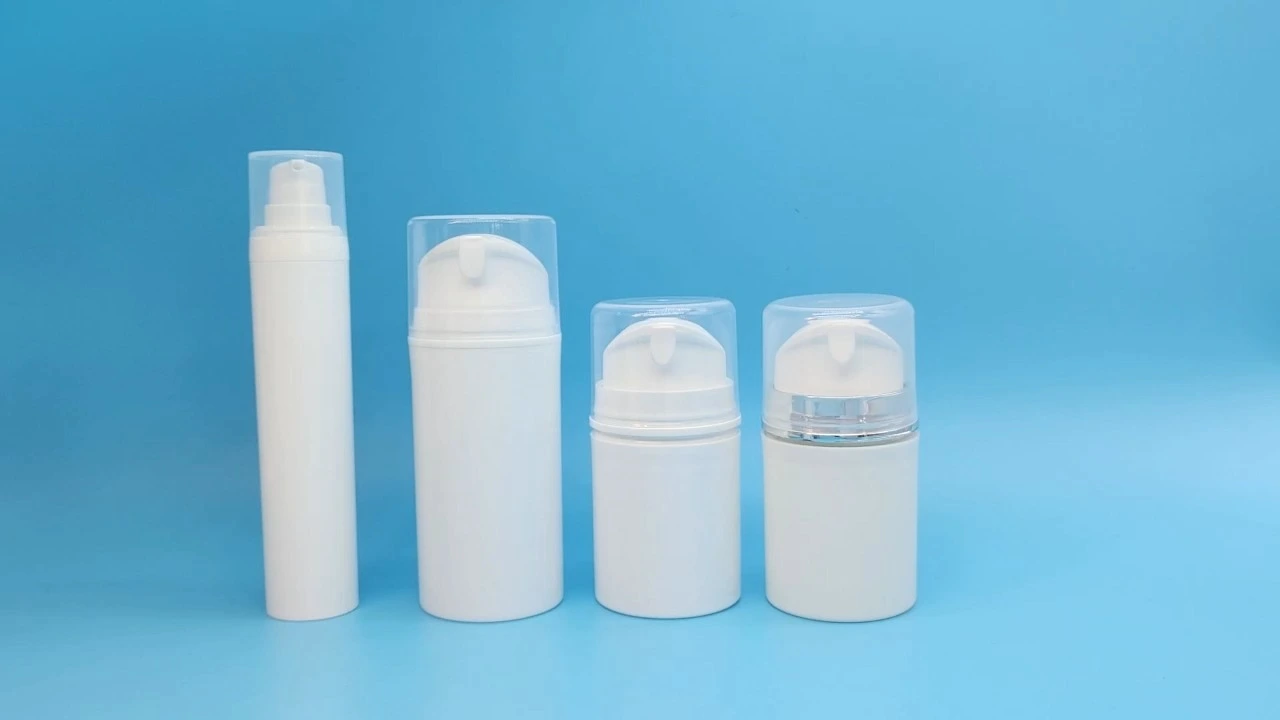 Glamorous white PP lotion bottles，airless bottles 1