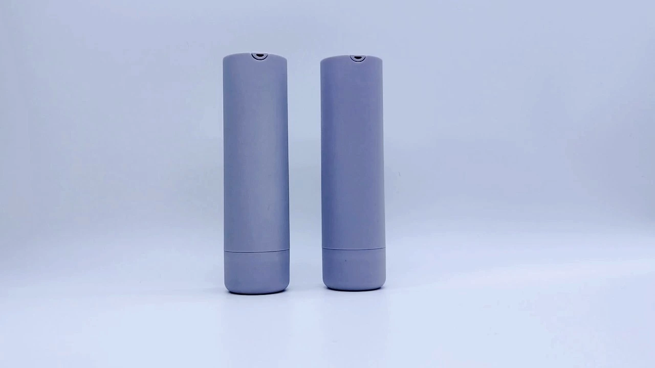 Glamorous Purple PP Cylindrical airless bottle for lotion 1