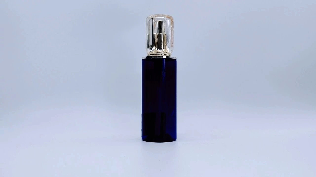 Glamorous 150ml gemstone blue transparent acrylic lotion bottles 1