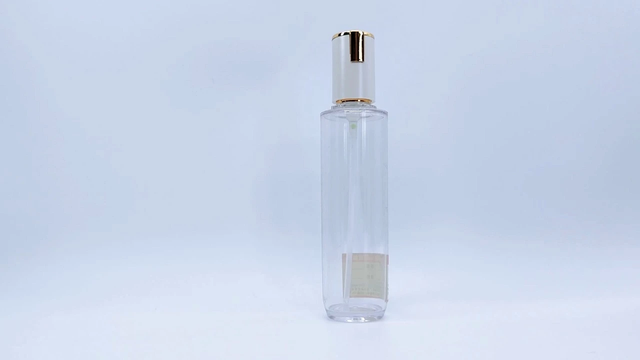 Glamorous 150ml colorless transparent PP Toner Essence Lotion Bottles with mist sprayer Pump 1