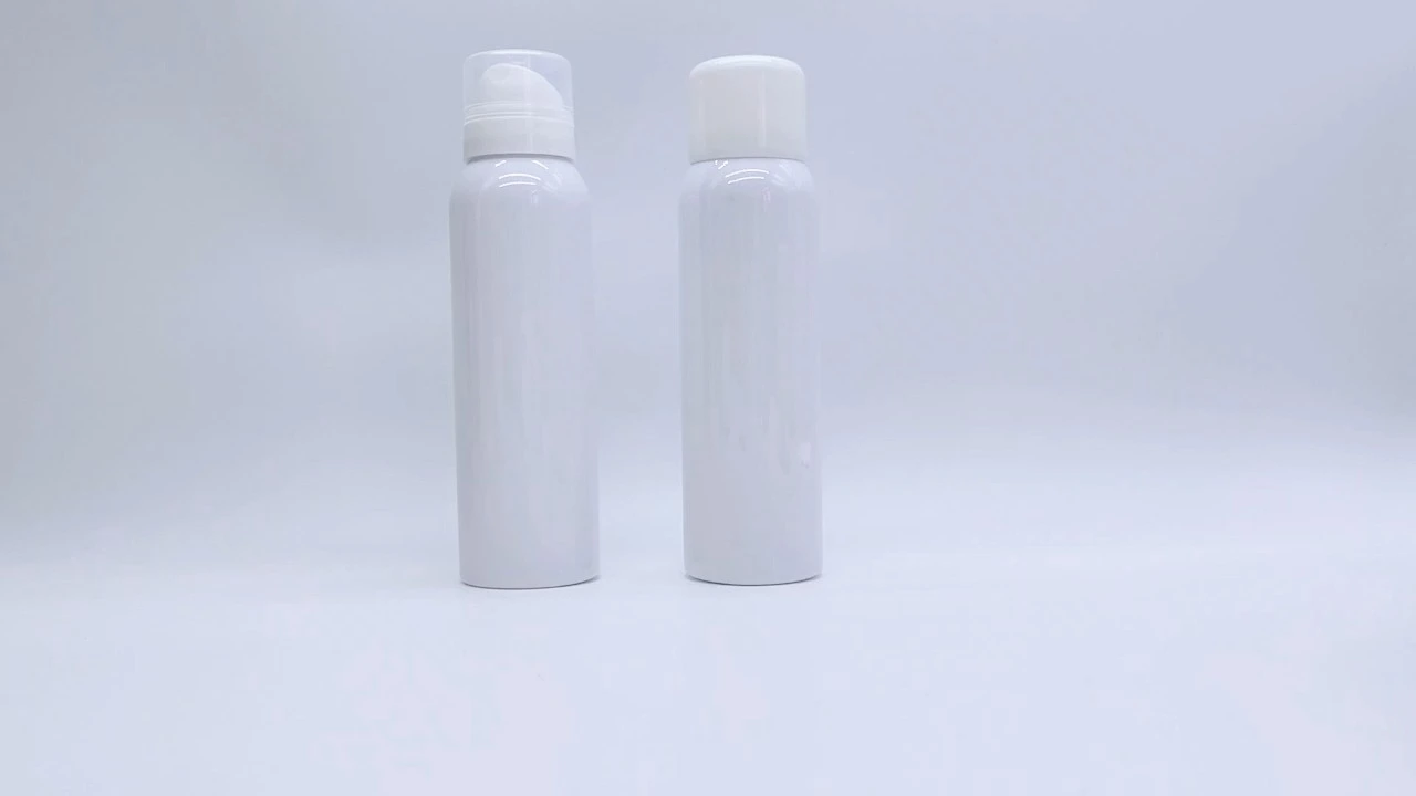 Glamorosas botellas airless de plástico blanco con bomba pulverizadora de alta niebla 1