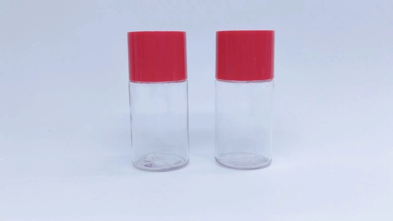 Glamorous 30ml colorless transparent PET toner/lotion bottles with screw cap 1