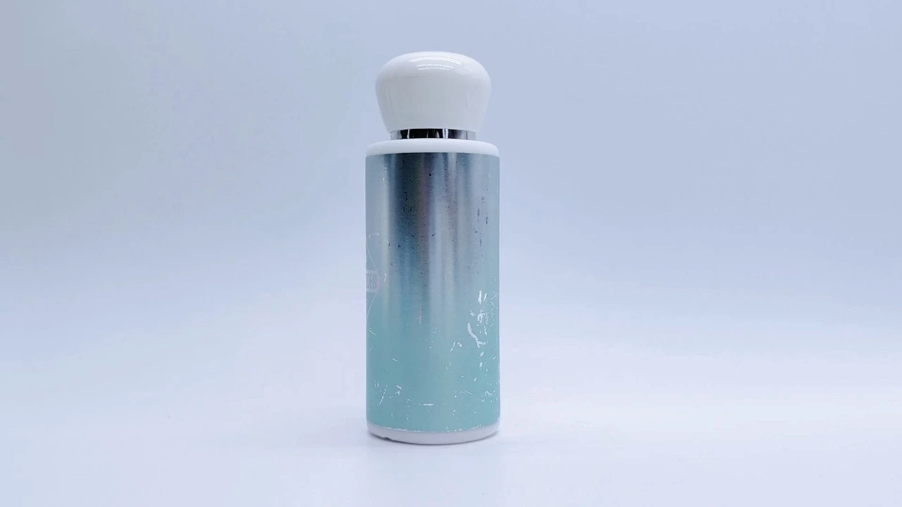 Glamorous 100ml green and silver gradient PE/PET squeeze lotion/toner bottles 1