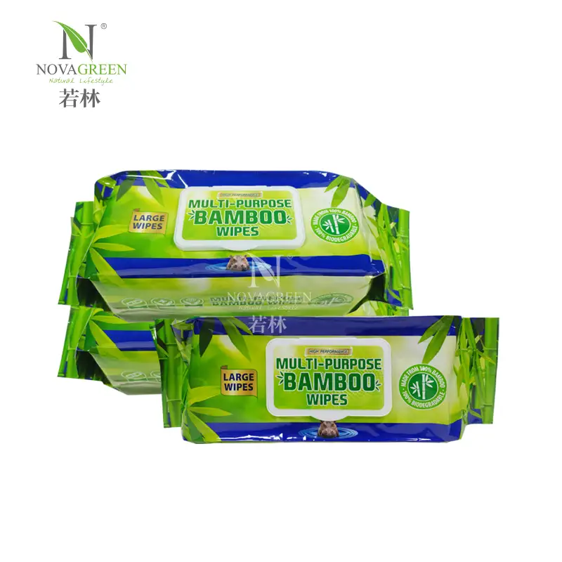 Large Wipes , Multi- Purpose Bamboo Wipes Fully biodegradable Wet Wipes Made From Sustainable Materials 1