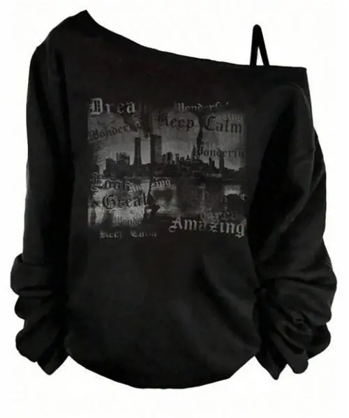 Women's Black Printed T-Shirt for Casual Wear 1