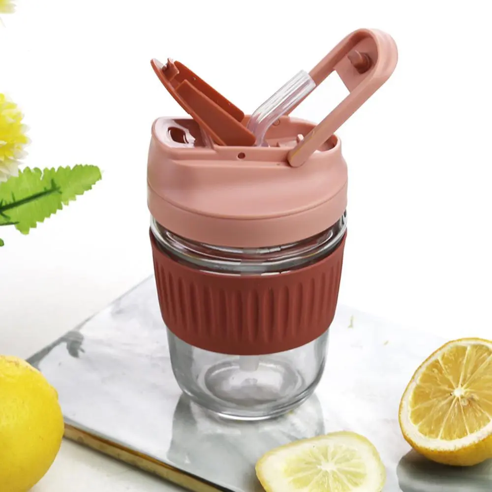 High Quality Wear Cup Cover Double Drinking Glass Mug Cold and Hot Water Glass Mug 1