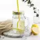 Crystal Houseware Drinking Glass with Lid and Straw Soda Lime Glassfactory 4
