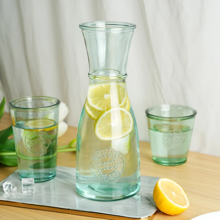 Recycled Soda Lime Large Capacity Glassware 900ml 31oz Portable Glass Bottle For Water Milk Juice 1