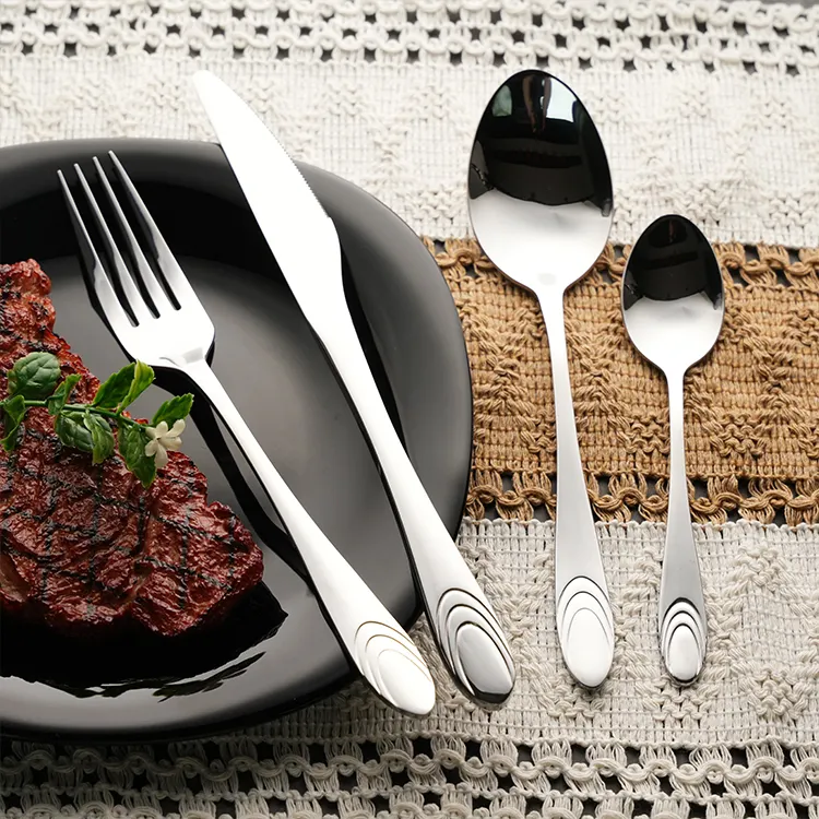 Crystal Houseware Black Flatware T-0453-S-L4 Black Flatwaredirectly Sale 3