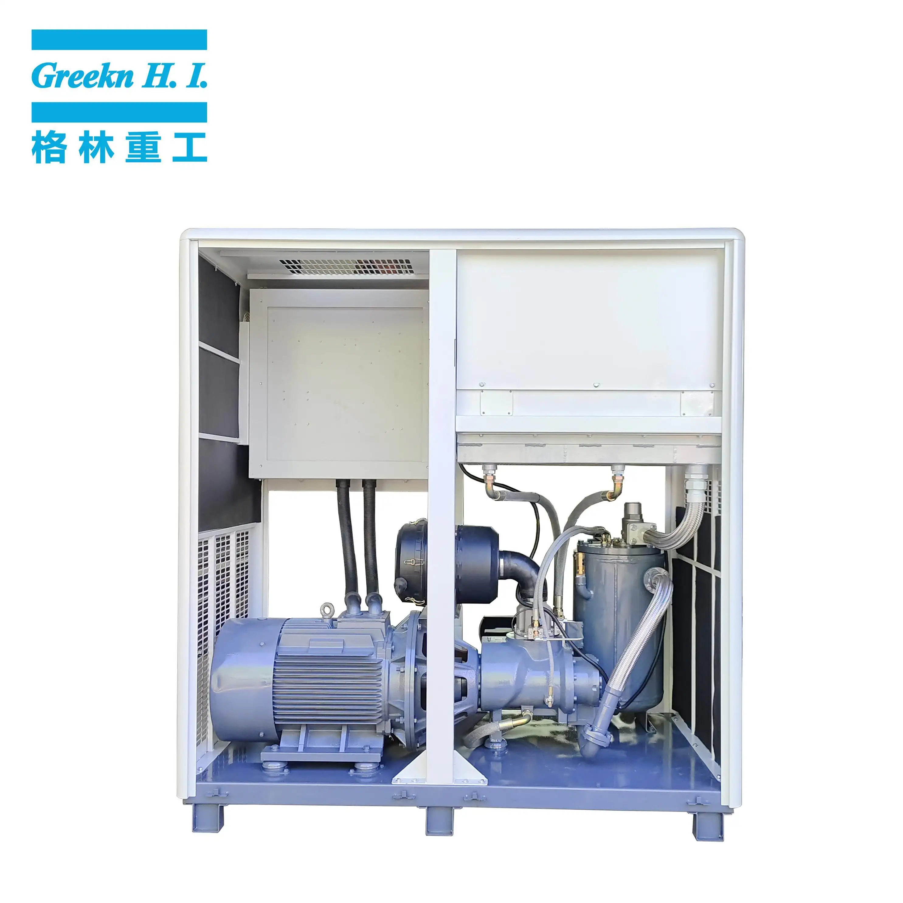 Greekn HI GA75 Fixed Speed Oil Flooded Screw Air Compressor With Centrifugal Fan 4