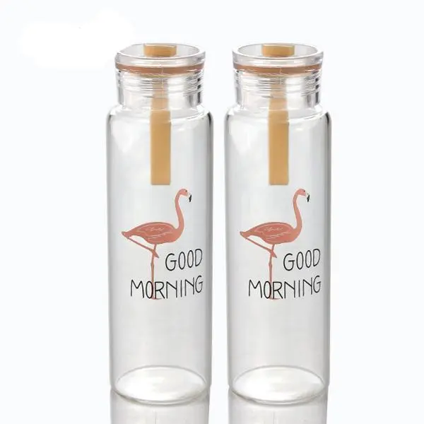 Bottiglia in vetro borosilicato da 420 ml con decalcomania per regali promozionali 1