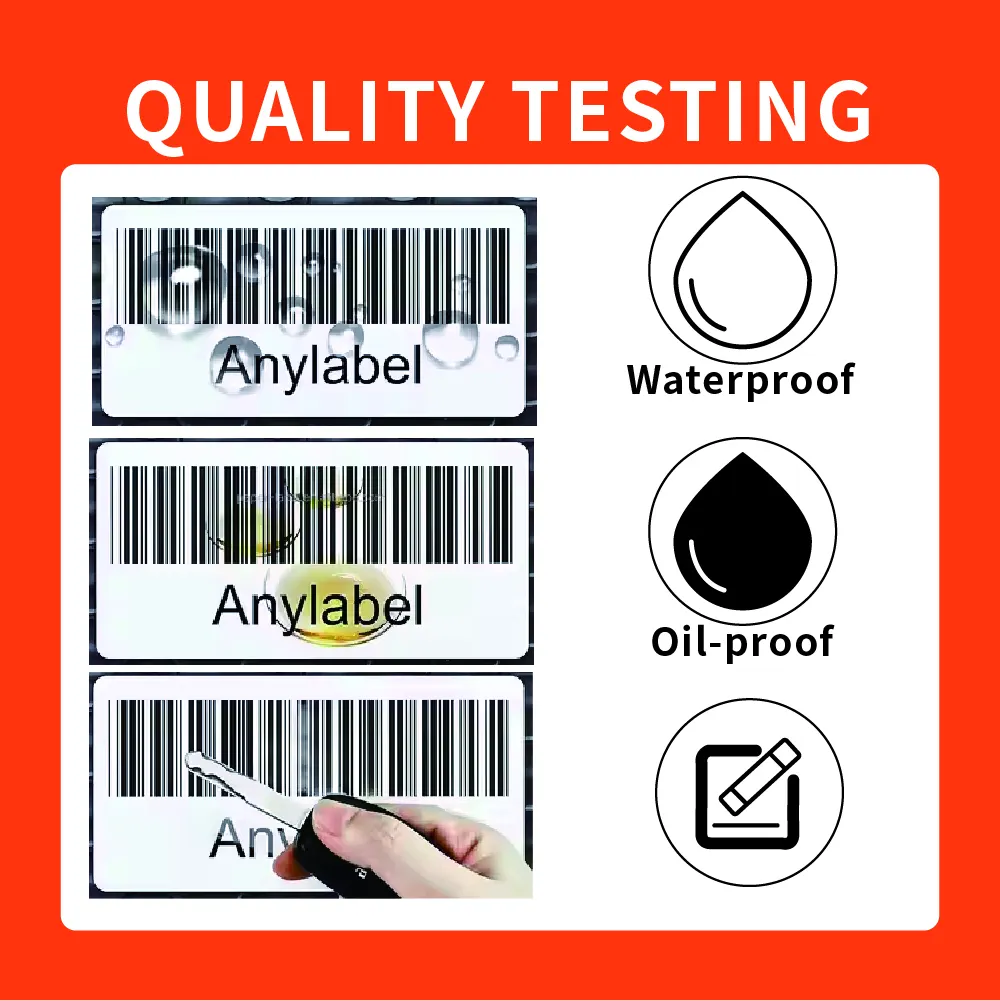 Thermal Barcode Paper Roll Can Custom - - Easy Stick 5