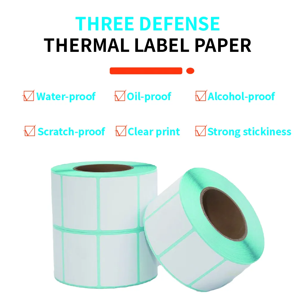Barcode Paper Roll Size Waterproof/scratch Resistant/high Temperature Resistant/solvent Resistant/strong Adhesion by Easy Stick 8