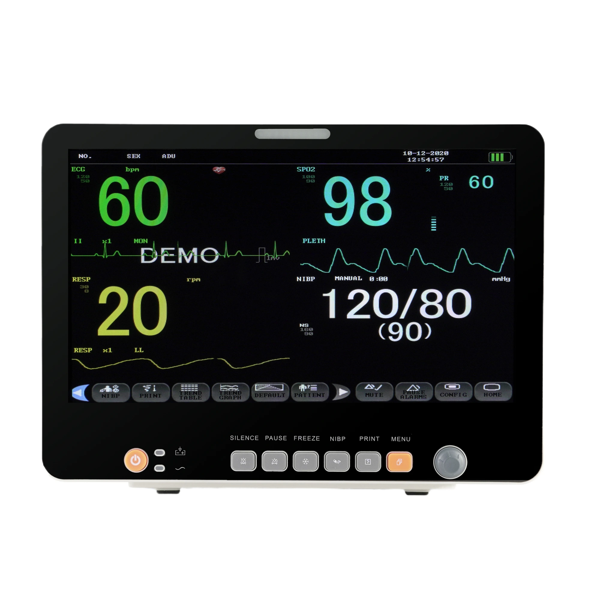 Monitor de paciente portátil con carrito con pantalla TFT-LCD de 15,6 pulgadas | INNORKOM 1