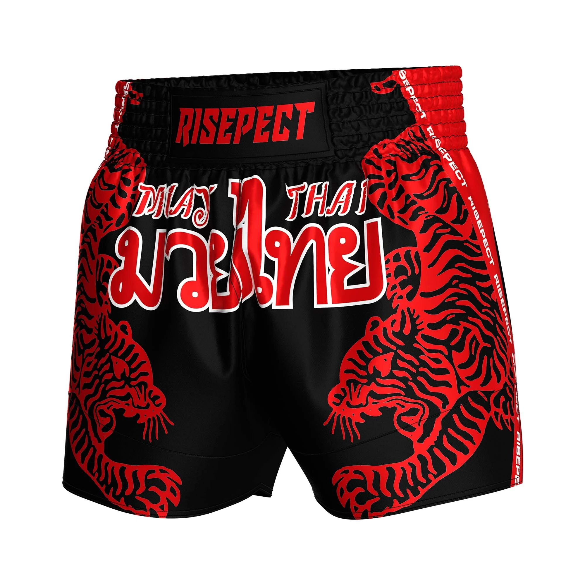 RISE Red Tiger Clash Muay Thai Shorts 1