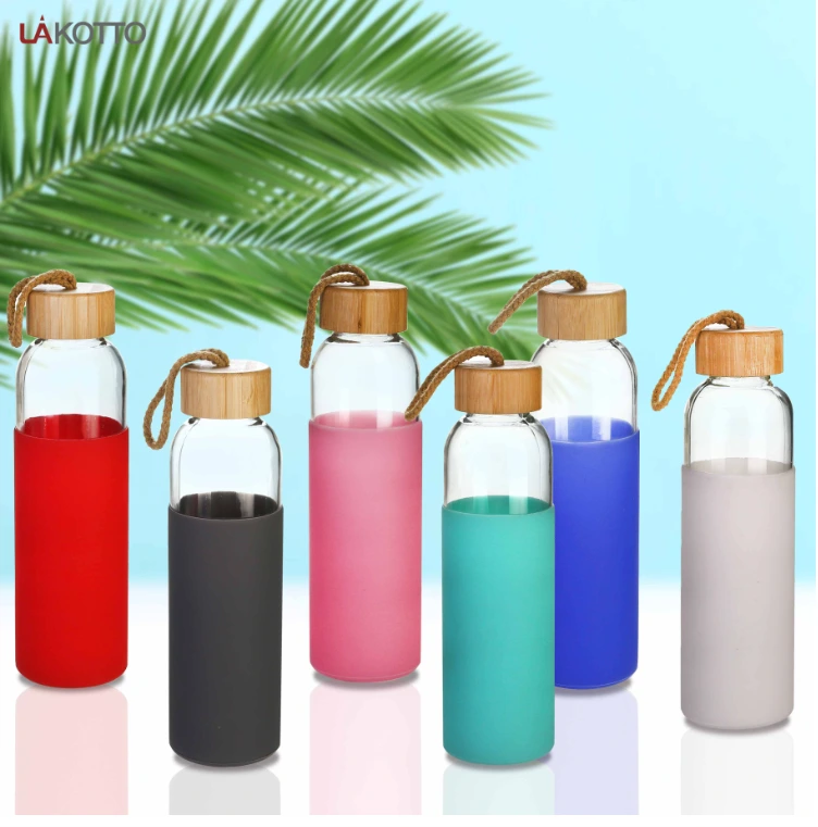 Custom Logo New Design Heat Resistant High Borosilicate Water Glass Bottle for Water Tea Drinks 1