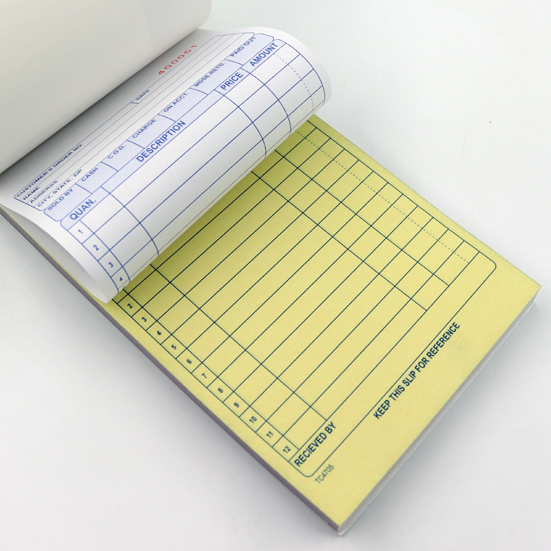 Autocopiante NCR 2 3 4 5 6 Strati Ricevuta di consegna Fattura Biglietto Modulo medico Distinta di imballaggio Ordine di acquisto Documento Copia Registro 5