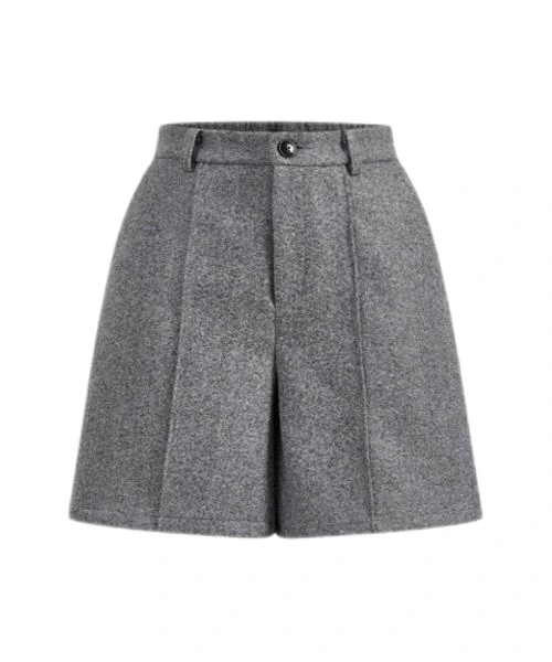プロフェッショナルな服装のためのウィメンズ グレー ビジネス ショーツ 1