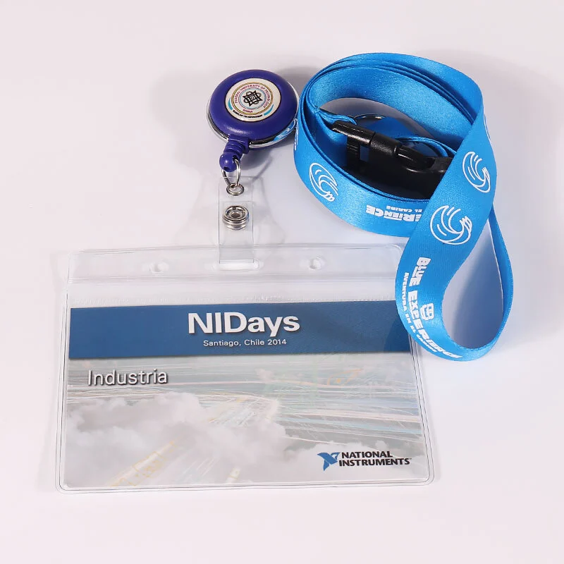 Lanyard Poliester Tersuai Lanyard Skrin Sutera Dengan Pemegang Kad Pengenalan Untuk Pelajar Guru Doktor Jururawat 1