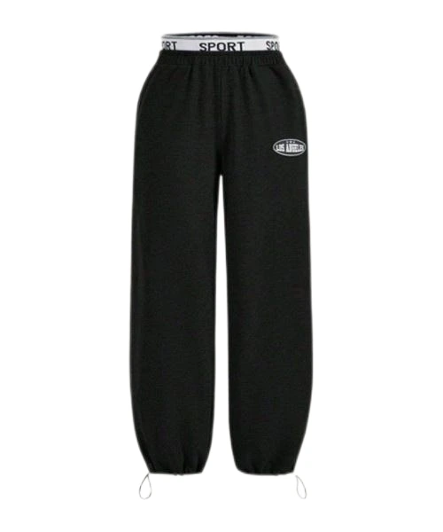 Women's Letter Graphic Drawstring Hem Joggers for Active Wear 1