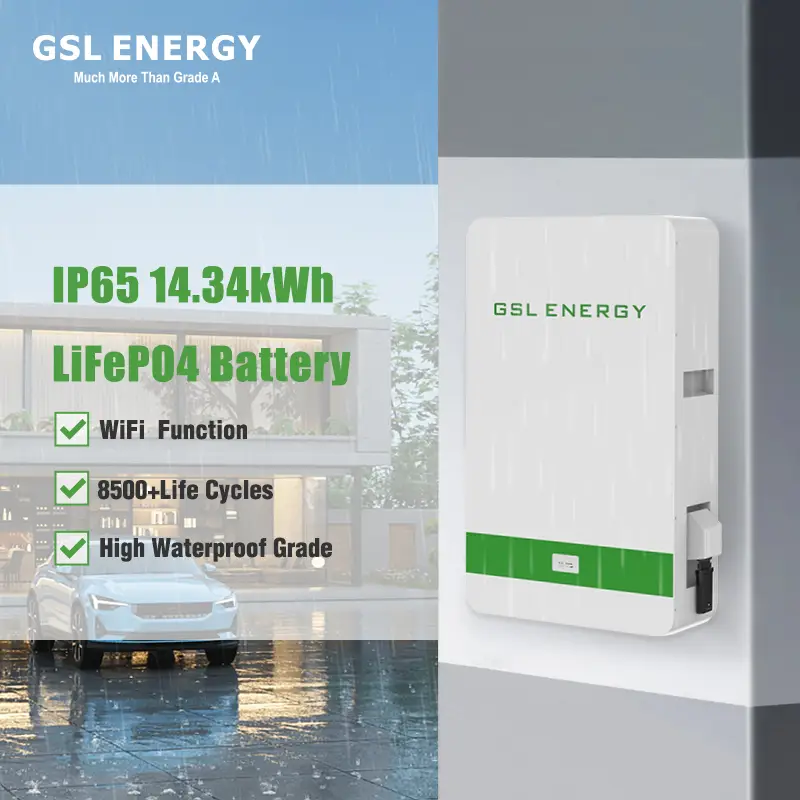 GSL Energy 14,34 kWh LiFePO4-Wandbatterie – zuverlässige, zertifizierte Energiespeicherlösung 1
