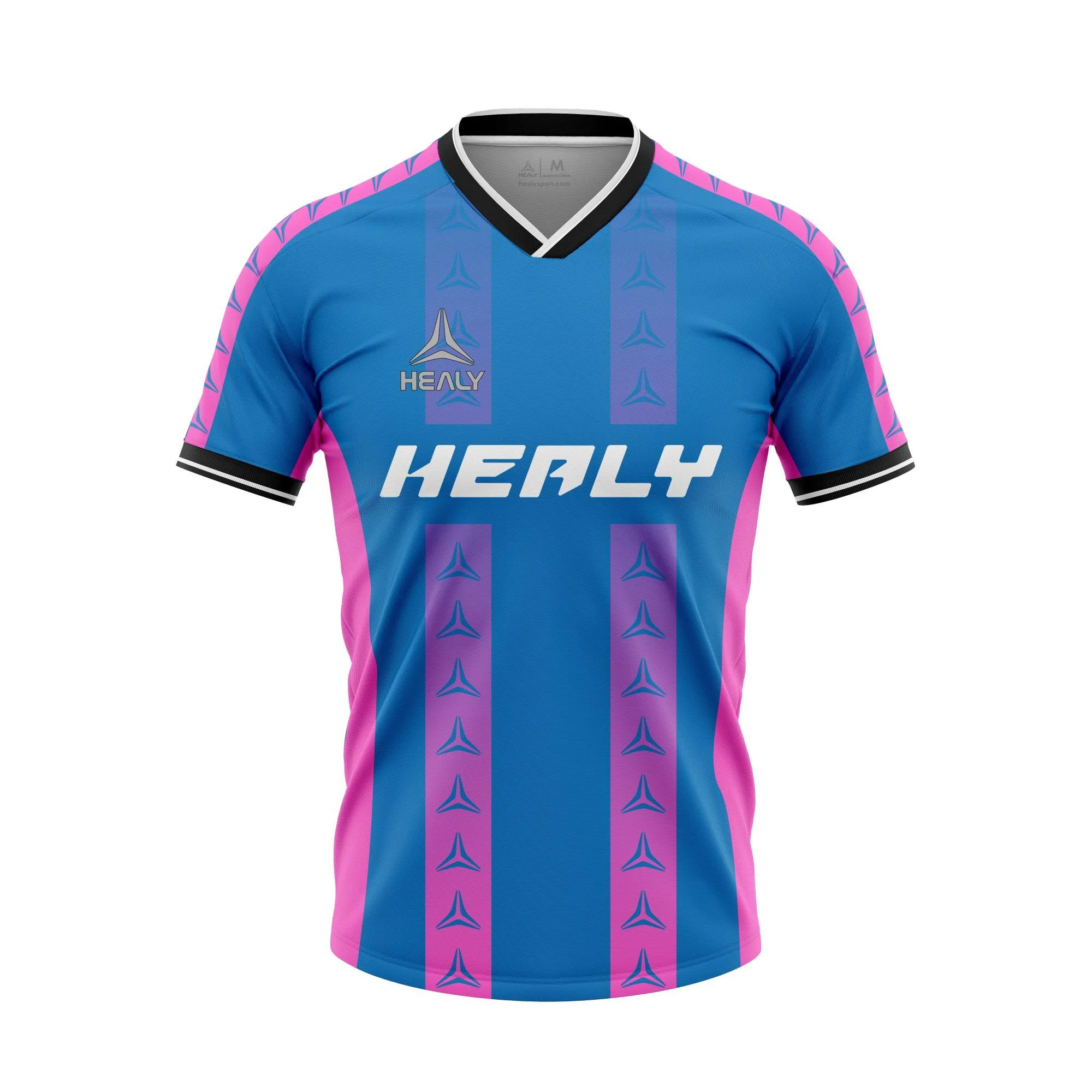 కాంబినేషన్ కలర్ సాకర్ యూనిఫాం సెట్ ఫుట్‌బాల్ జెర్సీ సాకర్ జెర్సీ ఆటోమేటెడ్ కట్టింగ్ సాకర్ ట్రైనింగ్ వేర్ 1