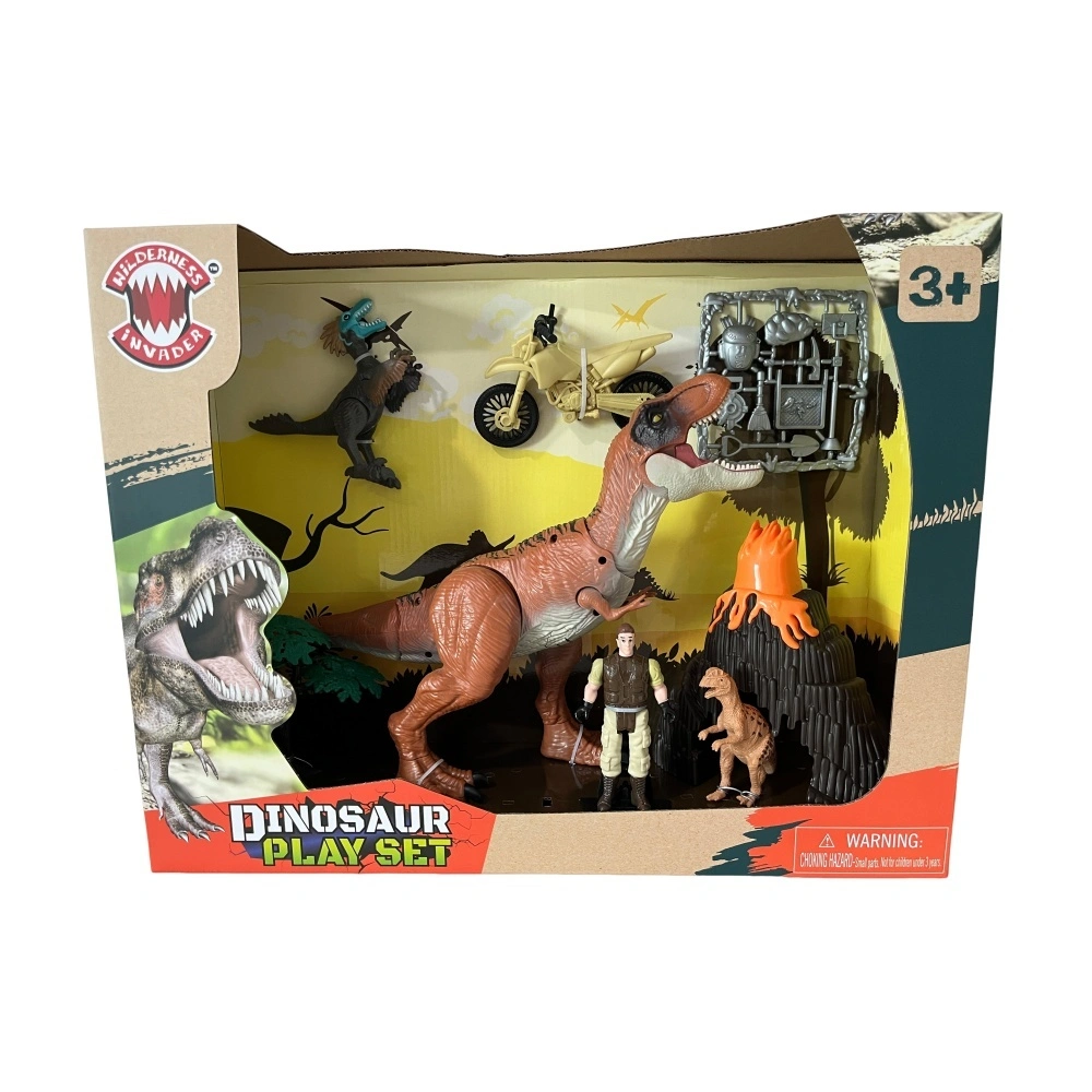 Dinosaur World Set Dinosaur Sound Volcano Accessories Realistic Design Plastic Toy Set 1