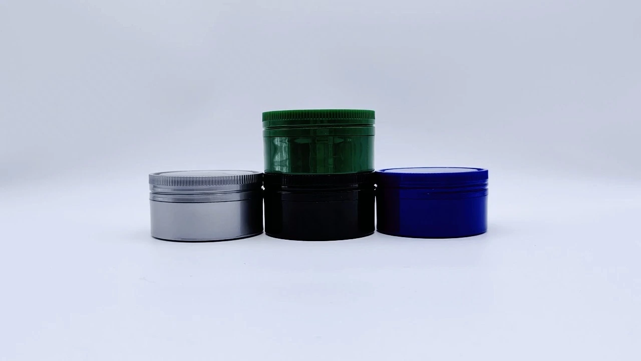 Glamorous 100g green/silvery/blue/black PP hair care jars 1