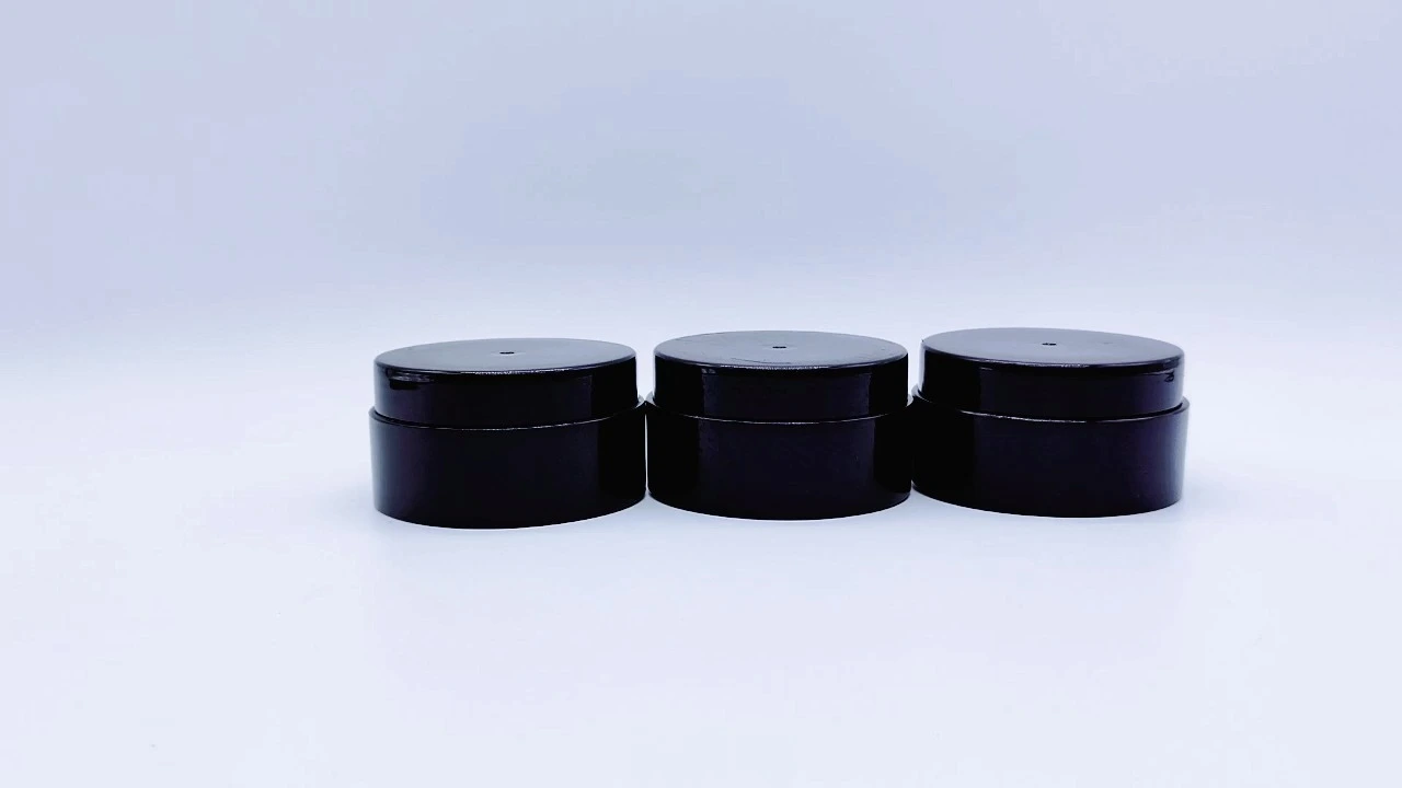 Glamorous 100g Dark Purple smooth PP hair care jars 1