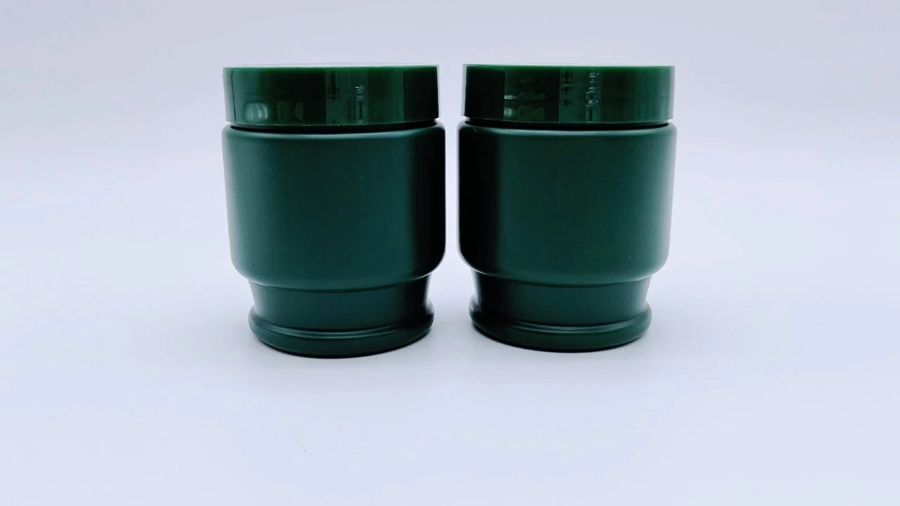 Glamorous 150g dark green single-wall PP hair care jars 1