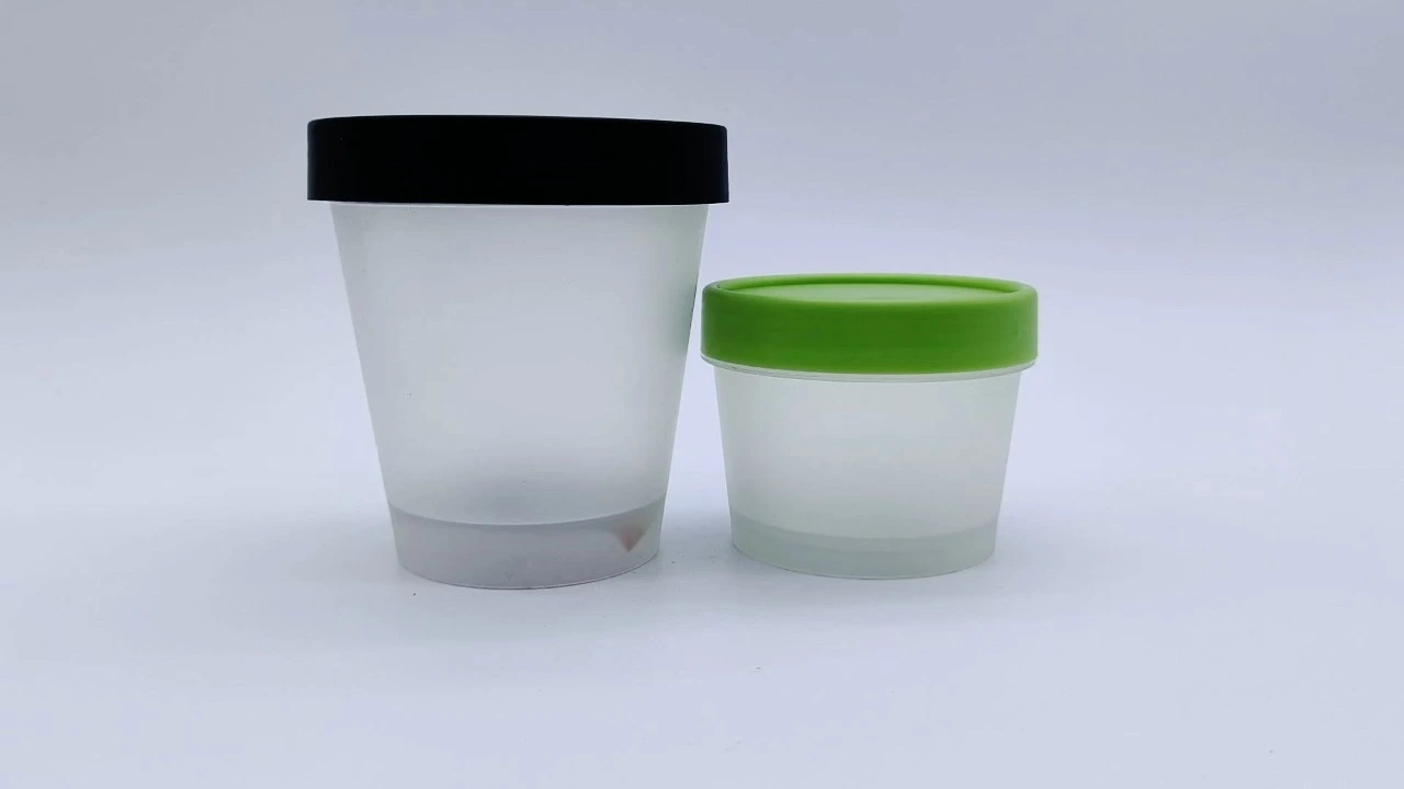 Glamorous 100g/200g frosted transparent PET hair care jars 1