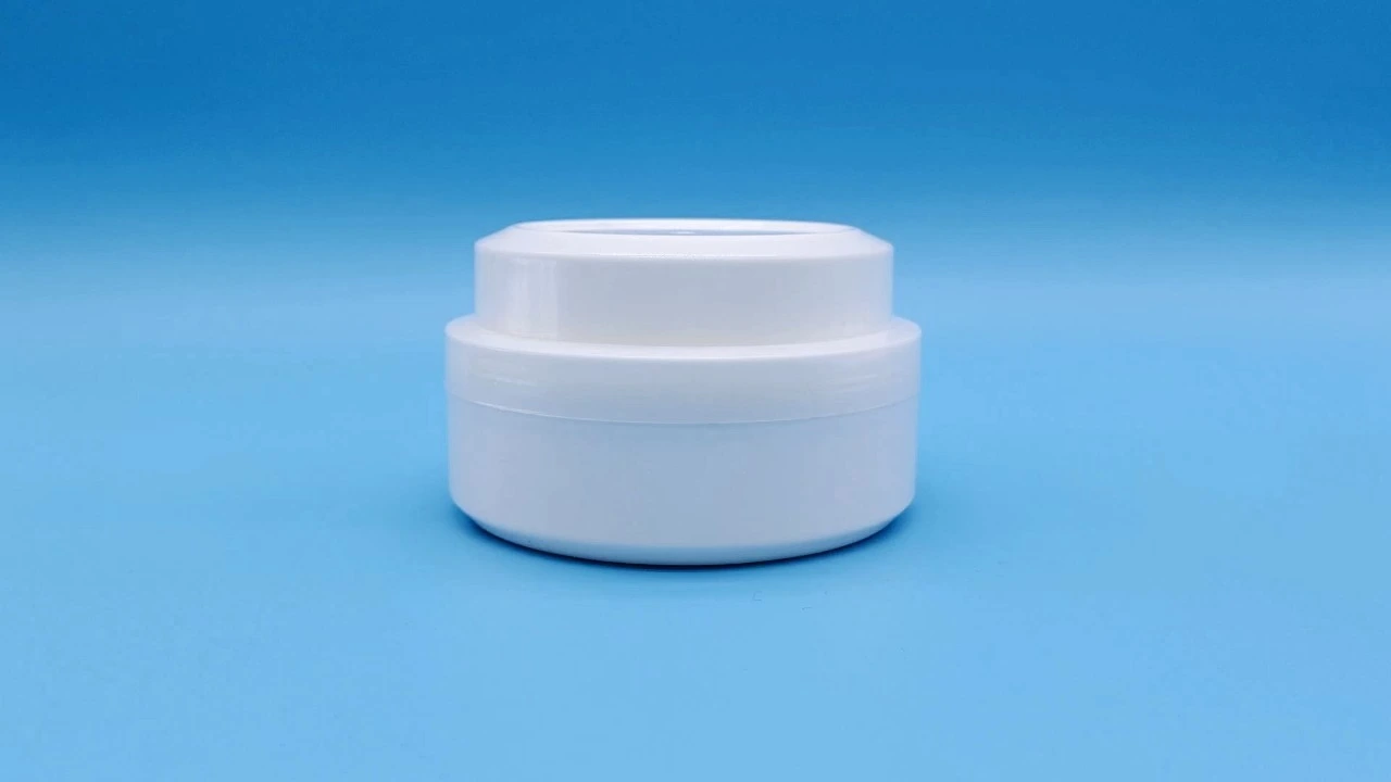 Glamorous 250g white smooth PET single-wall hair care jars 1