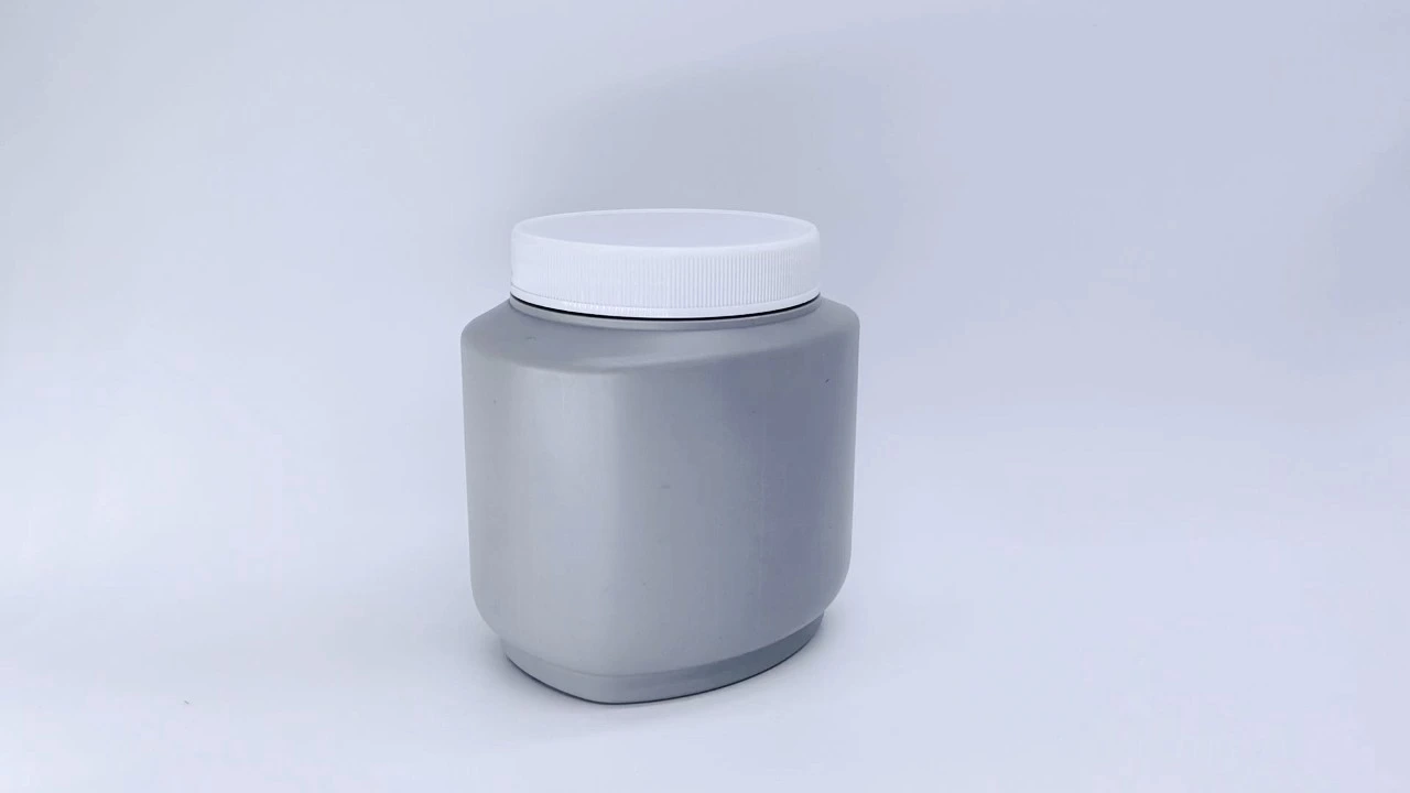 Glamorous 1000g grey matte PE single-wall hair care jars lotion jars 1