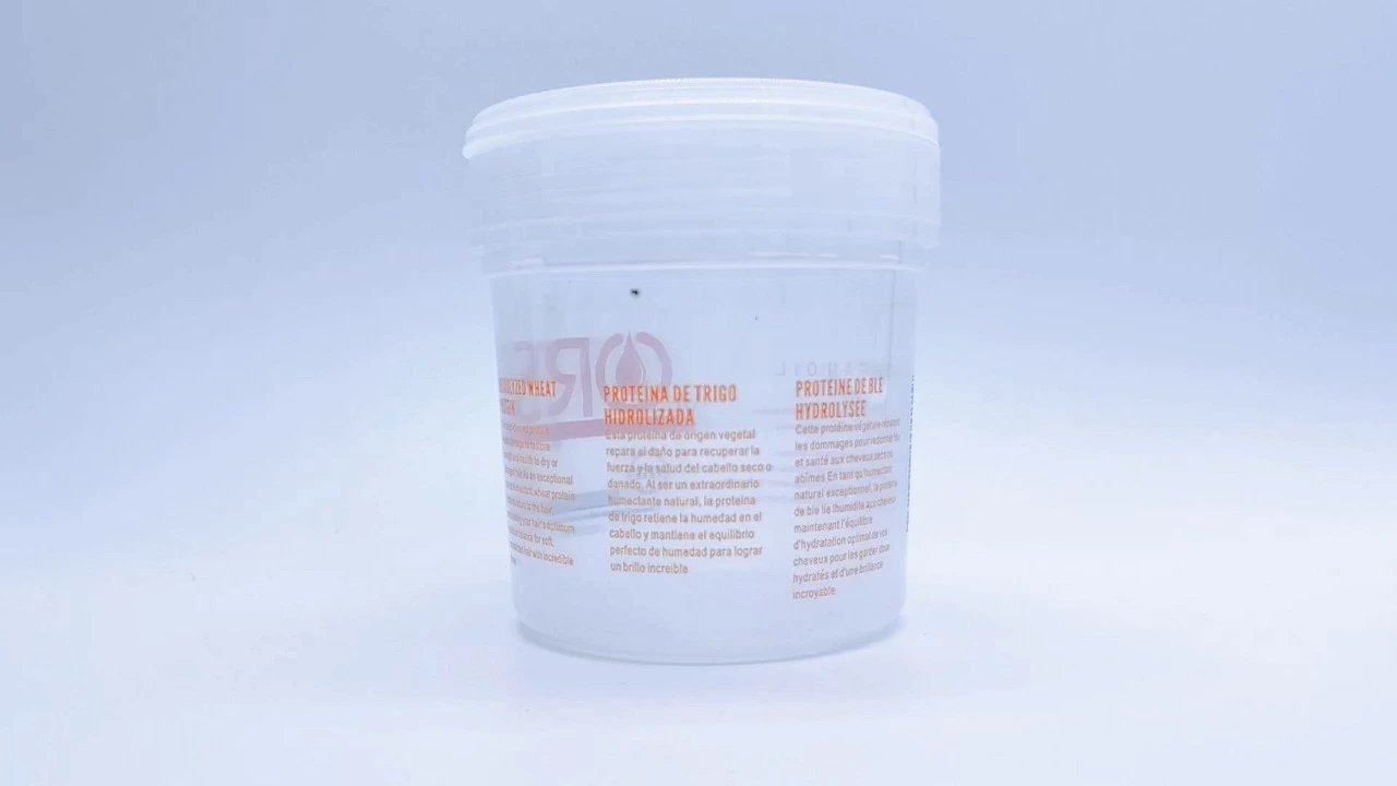 Glamorous 230g white transparent PP hair care jars 1