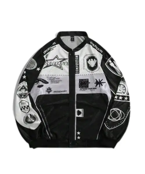 Kamakazy Nozarashi ボンバージャケット sacai: ブラック コットンチノ＆ナイロンツイル ボンバージャケット