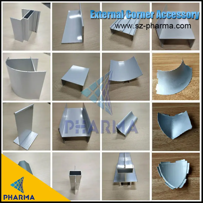 Accesorio de purificación de aluminio, piezas redondas exteriores, alargador de esquina exterior, accesorio de arco externo bidireccional 6
