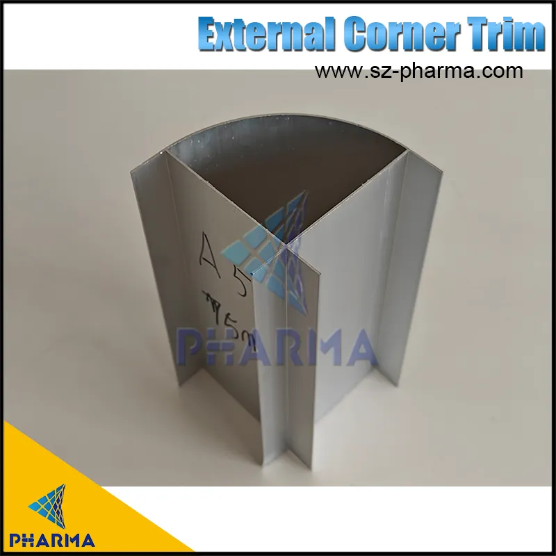 Profilé d'angle en aluminium pour salle blanche, cylindrique externe, garniture d'angle externe 6