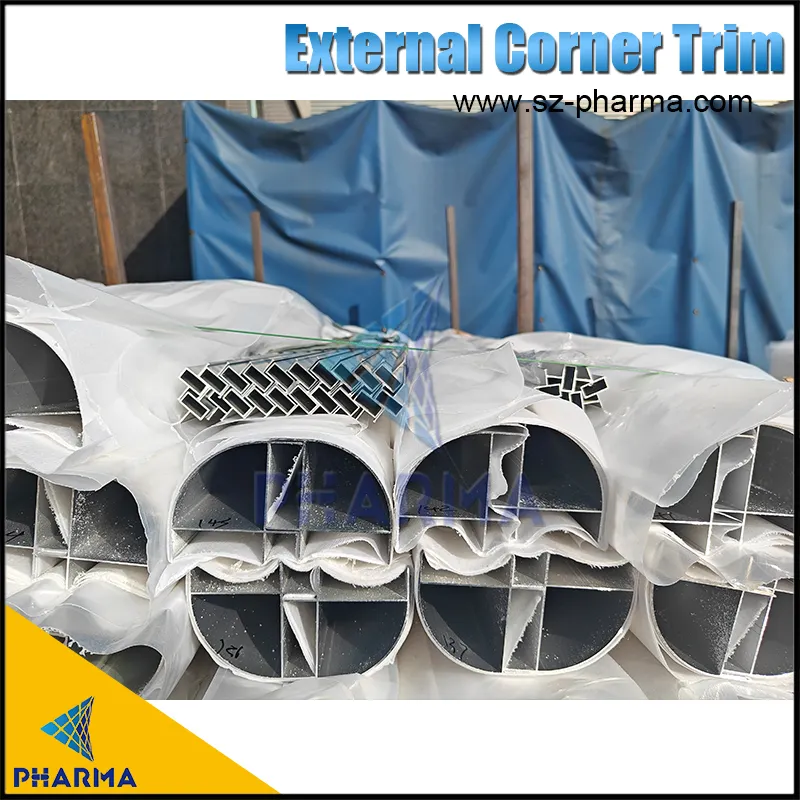 Profilé d'angle en aluminium pour salle blanche, cylindrique externe, garniture d'angle externe 1