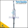Galvanized turnbuckle, wire rope tightener, eye and eye turnbuckle, open body turnbuckle, tightener 8mm 3