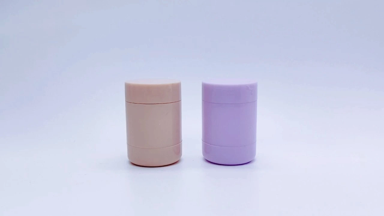 Glamorous 20ml orange/purple plastic deodorant perfume round ball roller bottle with screw caps 1