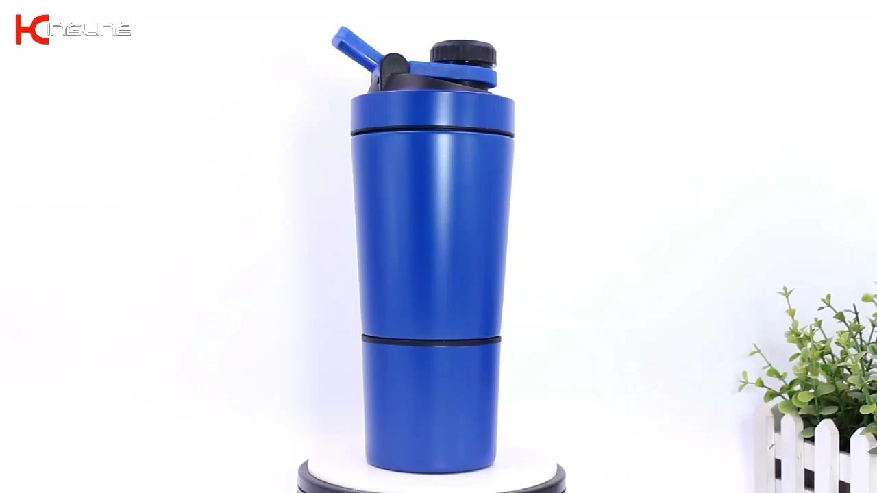KingLine colorful custom stainless steel protein shaker with container for travel 1